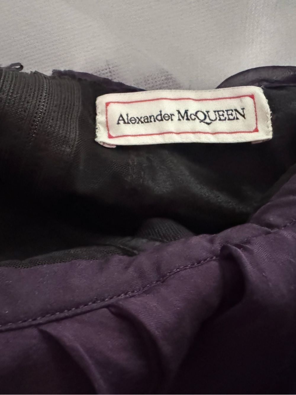 Alexander McQueen Strapless Deep Purple Chiffon Gown - Picture 5 of 5